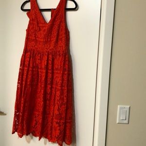 Orange lace dress